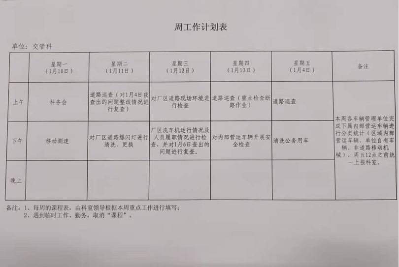 保衛(wèi)部推行“課程表”式交通安全管理顯成效